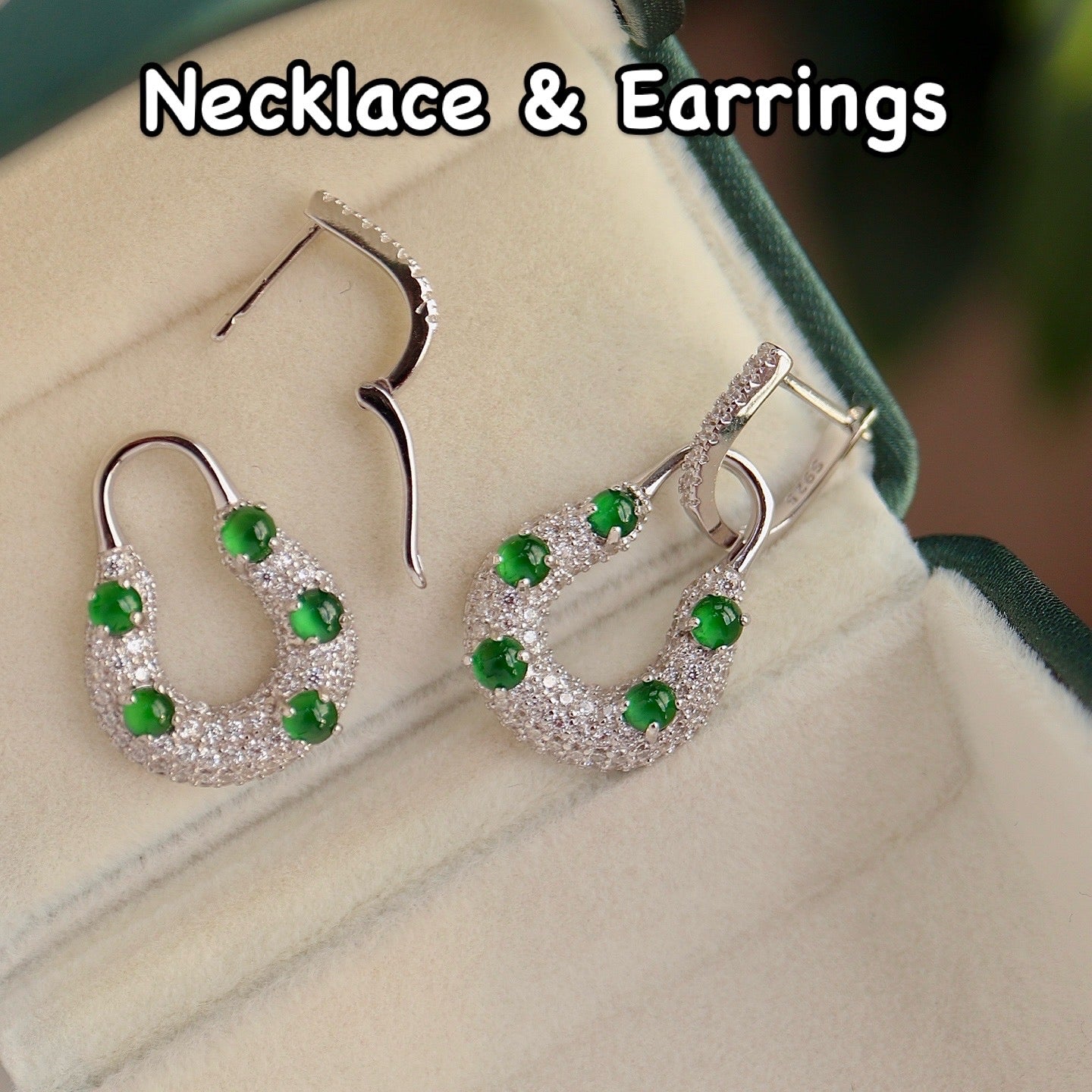 Natural Chrysoprasus Earrings-multiple functions