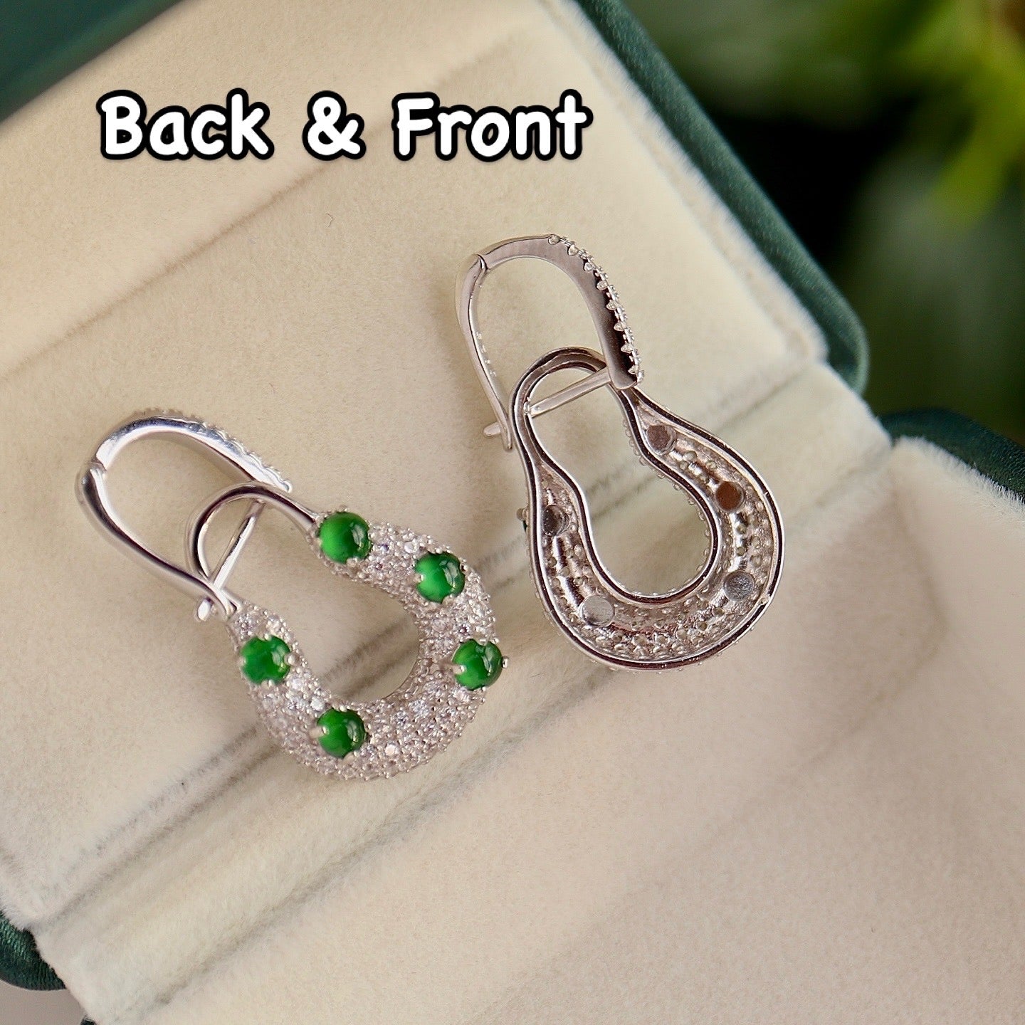 Natural Chrysoprasus Earrings-multiple functions