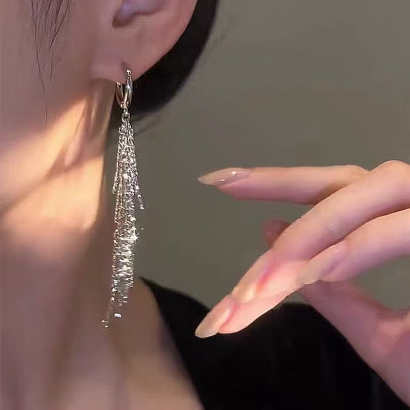 Stunning fashion Earrings with silver color