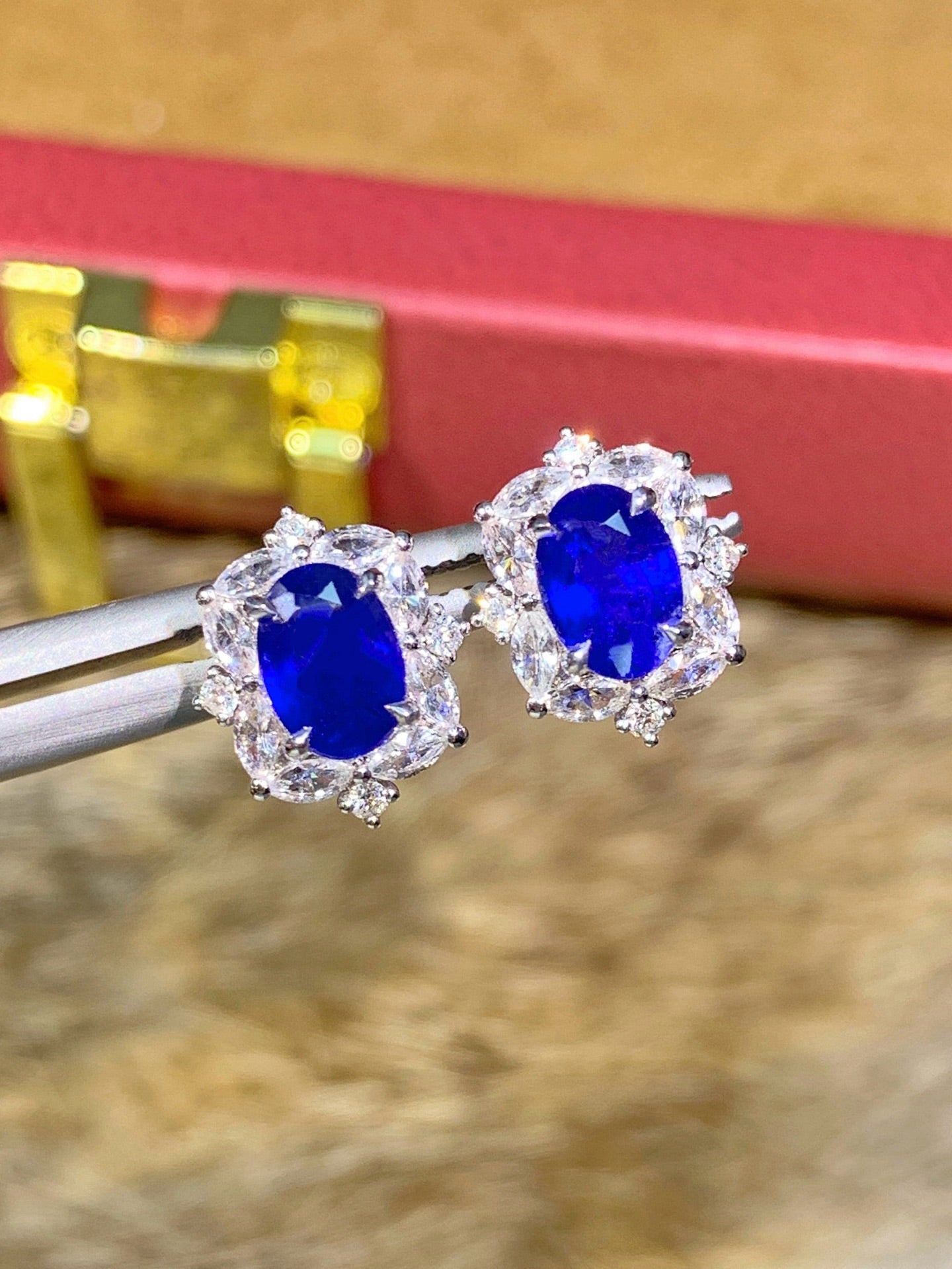 Natural Sapphire Earring Stud