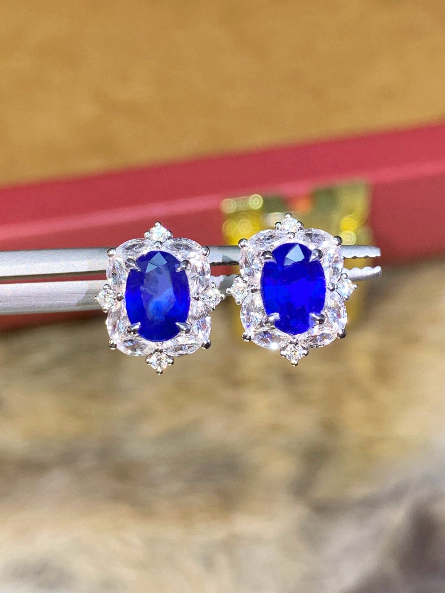 Natural Sapphire Earring Stud