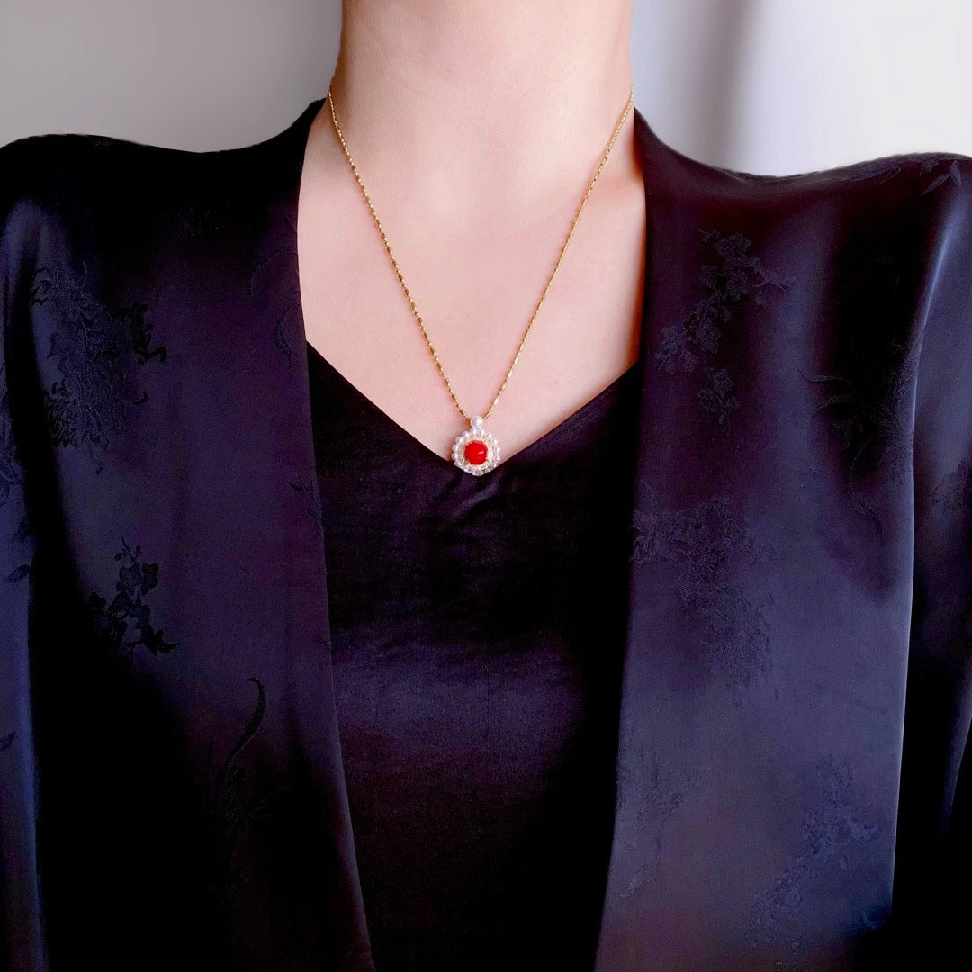 Hot-Selling Natural Red Coral Pendant( Necklace)