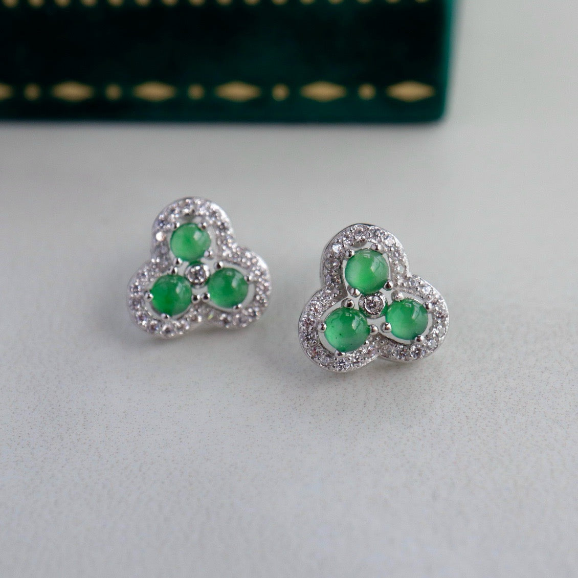 Natural Chrysoprasus Earrings