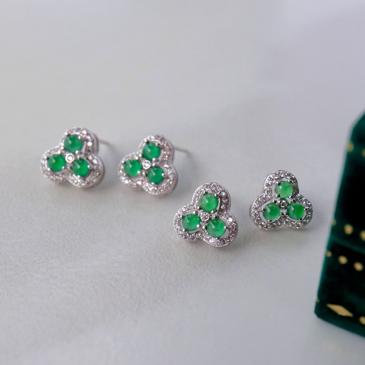Natural Chrysoprasus Earrings