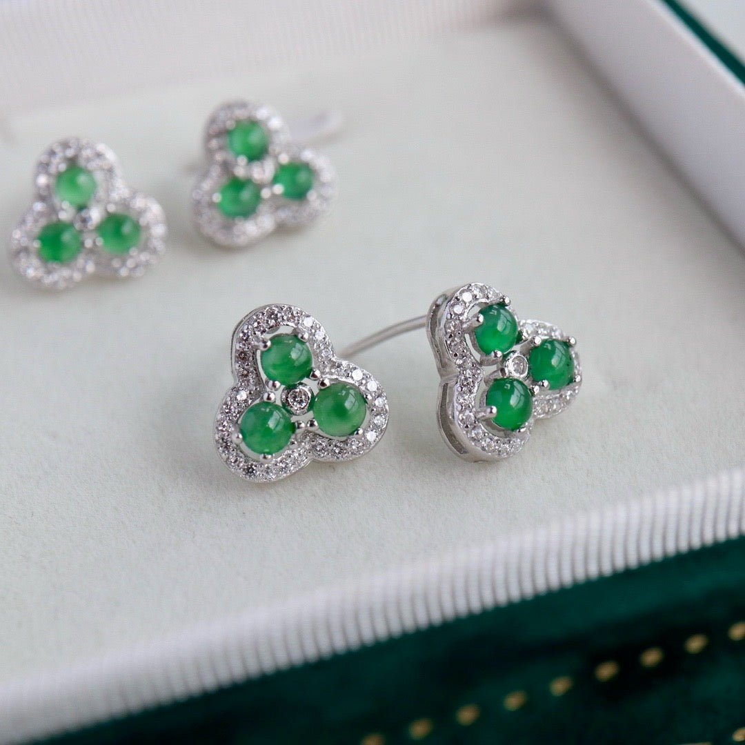 Natural Chrysoprasus Earrings