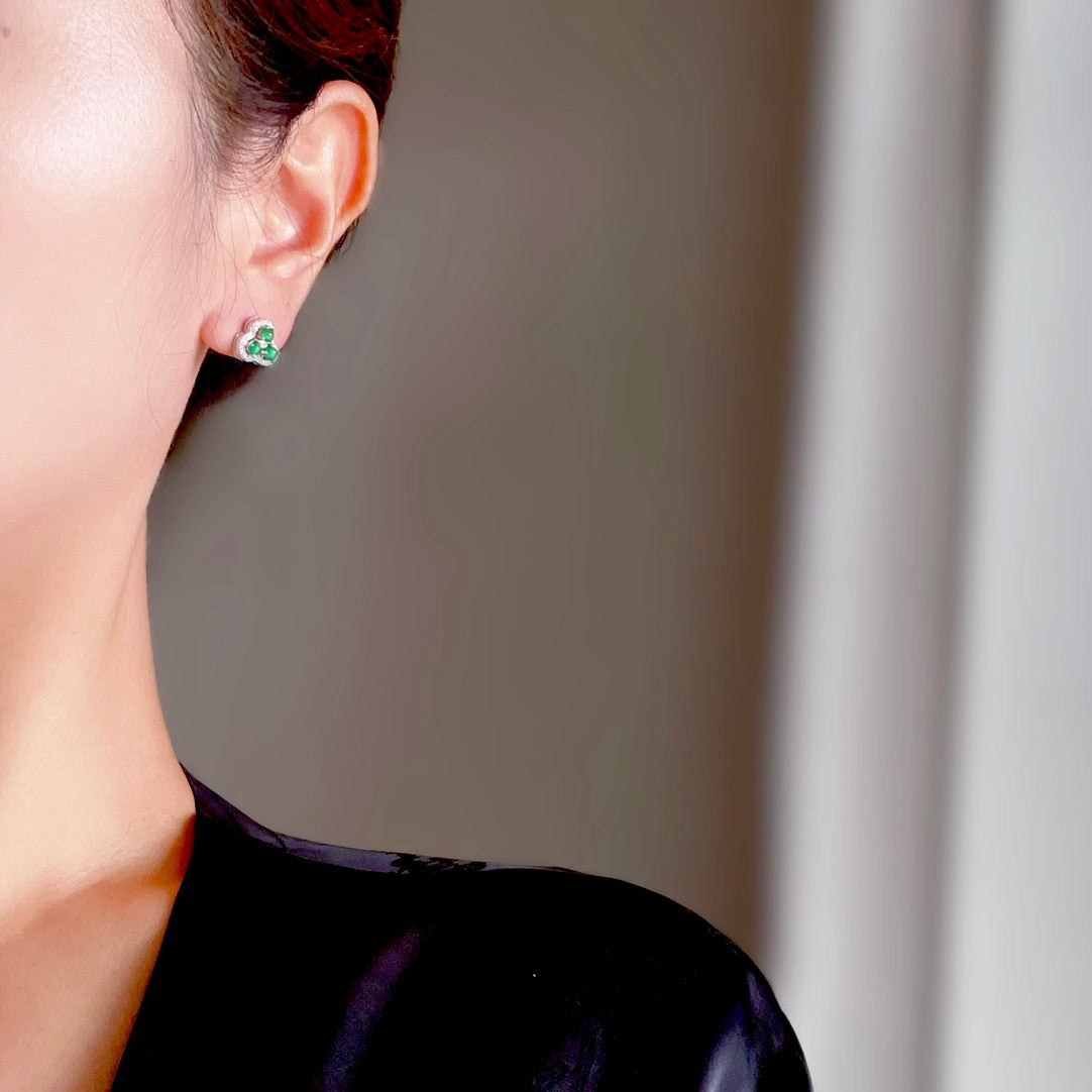 Natural Chrysoprasus Earrings