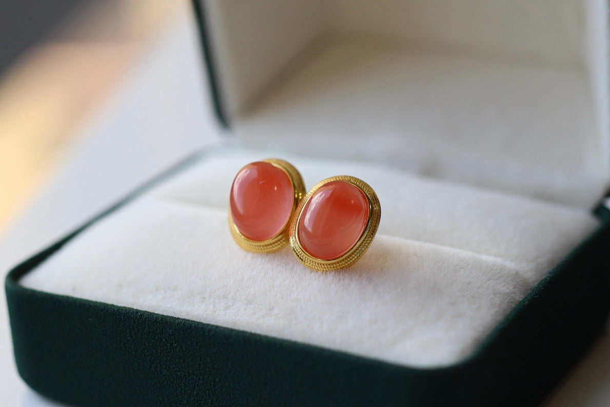 Natural Southern Red Agate Earrings