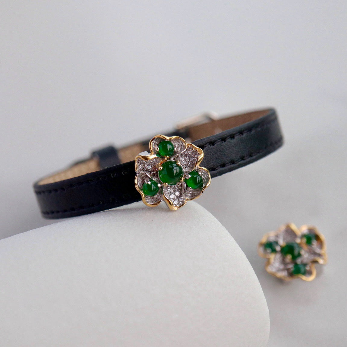 Two function Natural Chrysoprasus bracelet