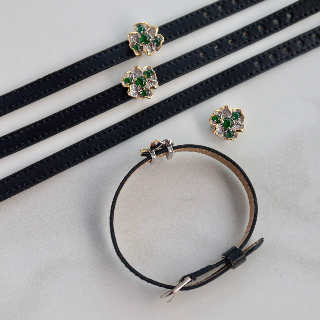 Two function Natural Chrysoprasus bracelet