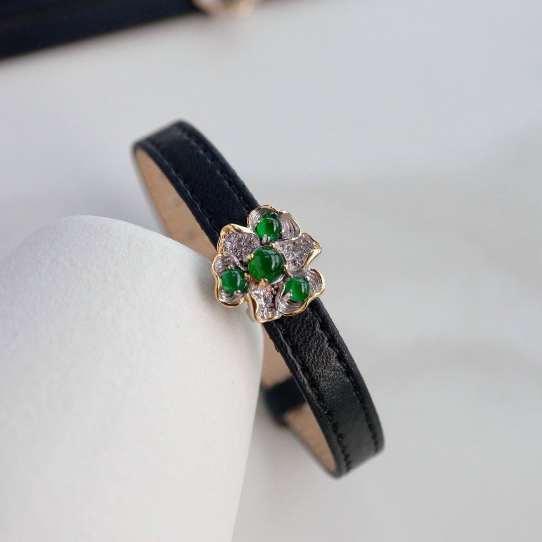 Two function Natural Chrysoprasus bracelet