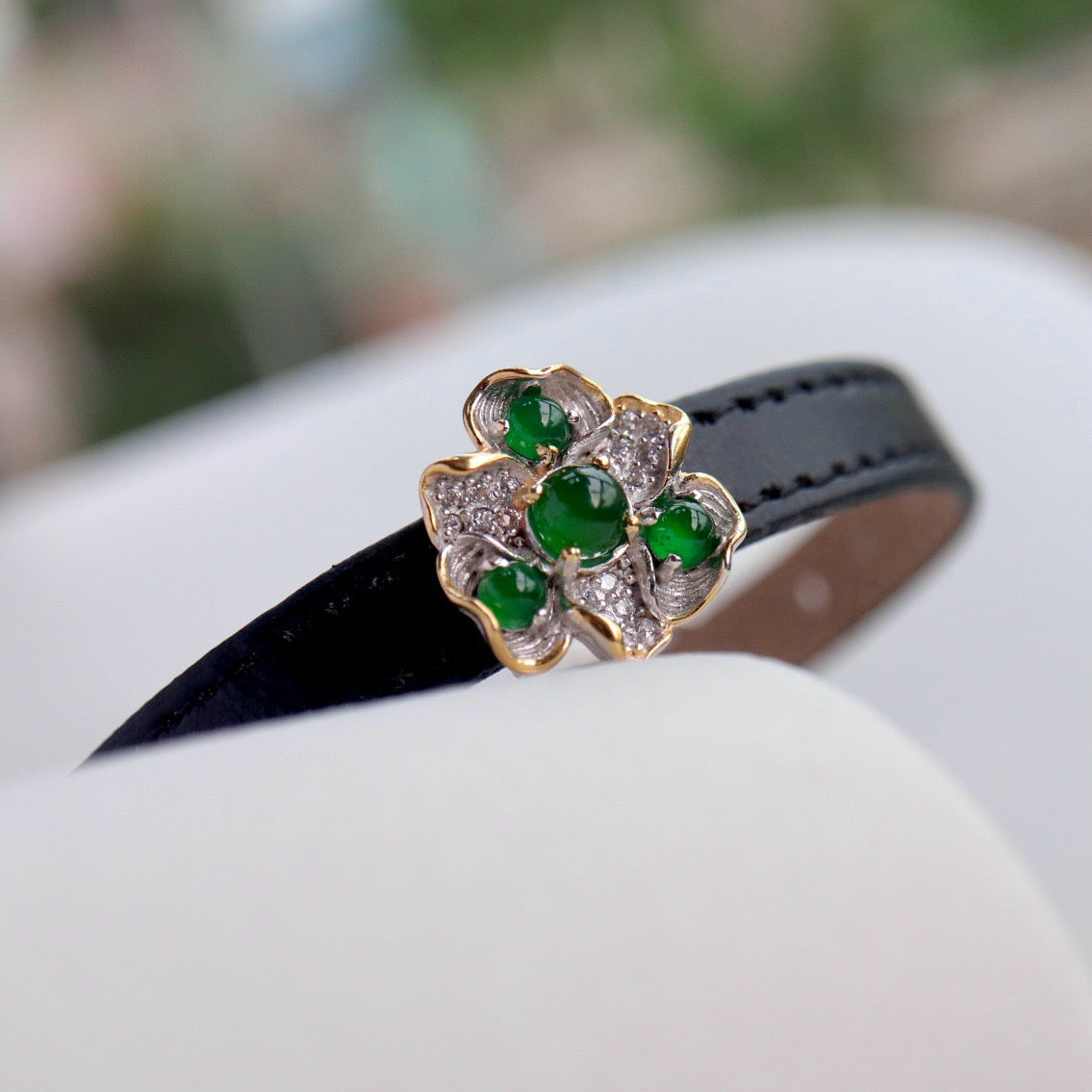 Two function Natural Chrysoprasus bracelet