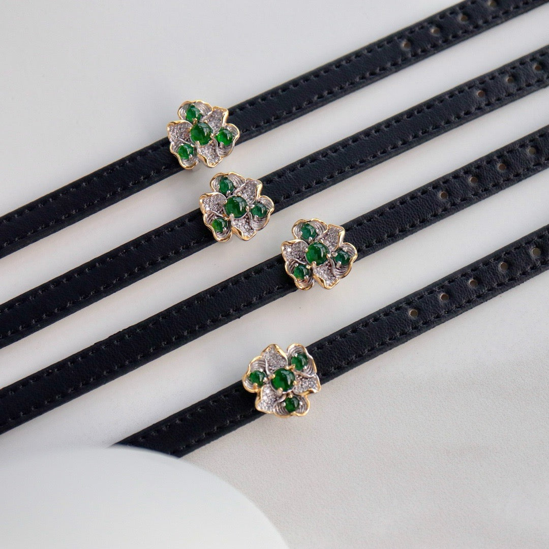 Two function Natural Chrysoprasus bracelet