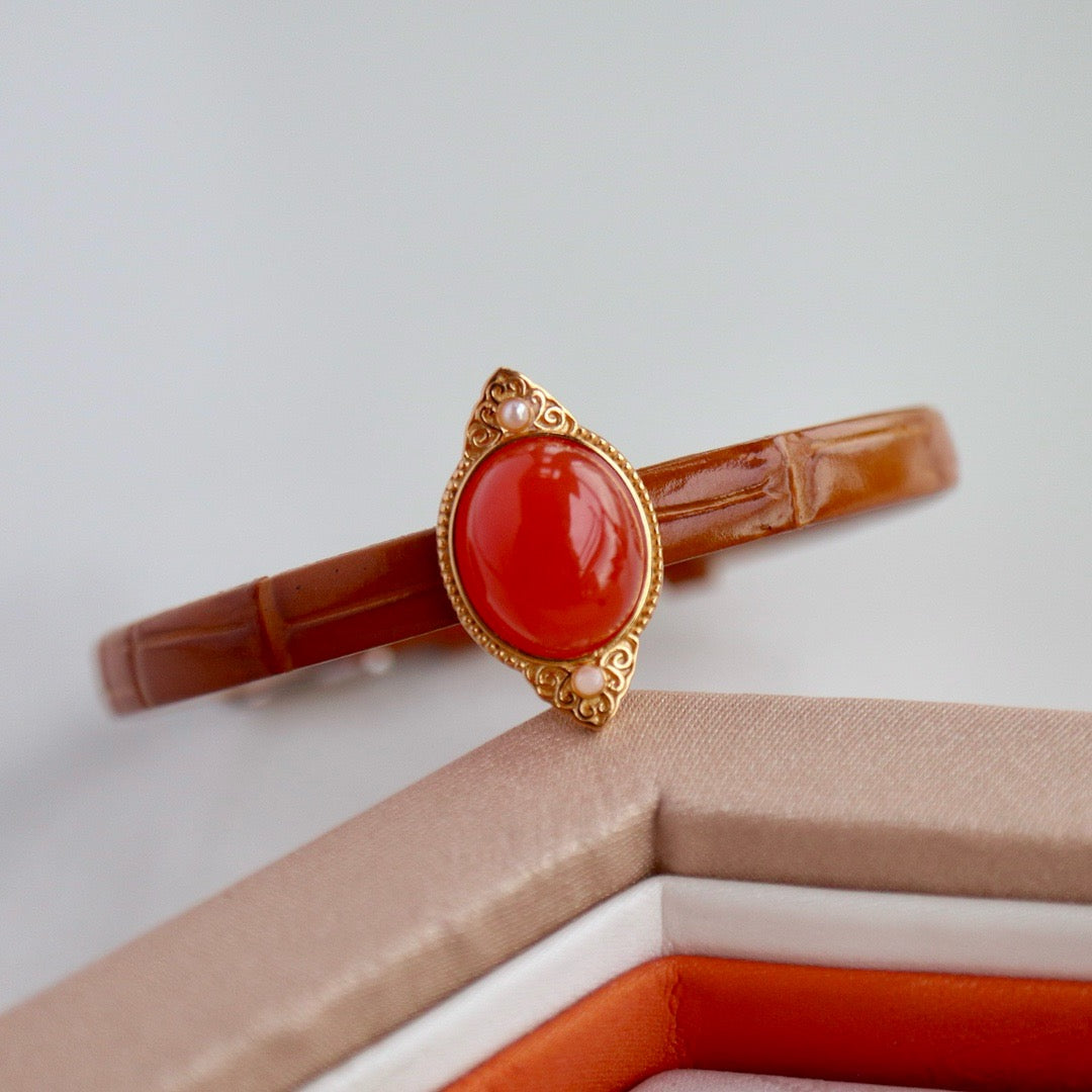 Natural Southern Red Agate Bracelet
