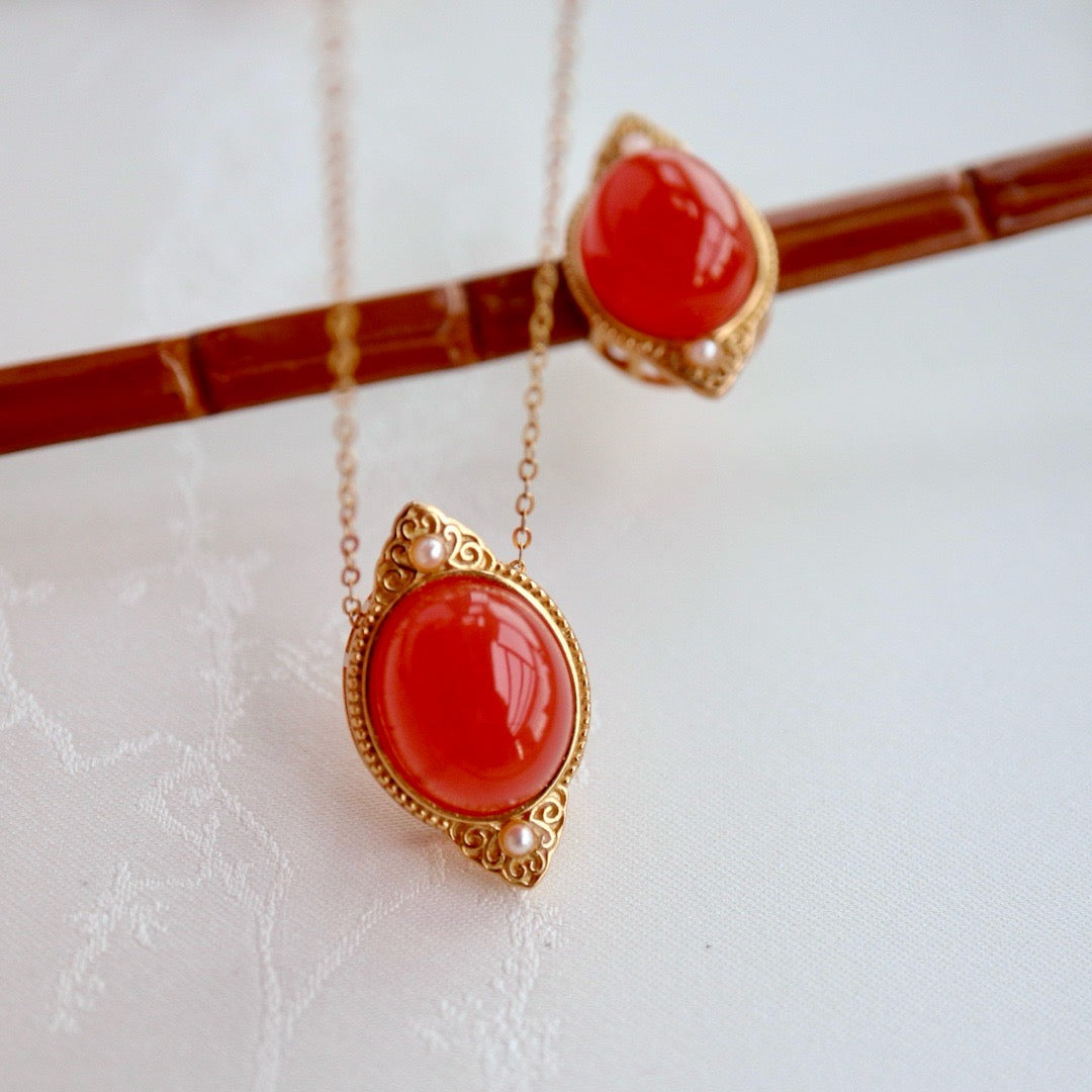Natural Southern Red Agate Bracelet