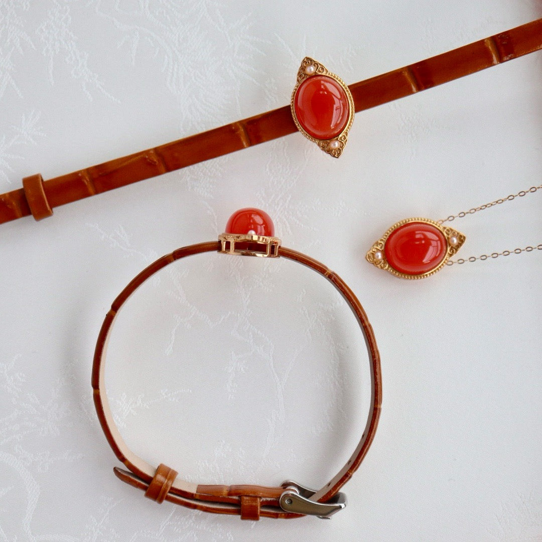 Natural Southern Red Agate Bracelet
