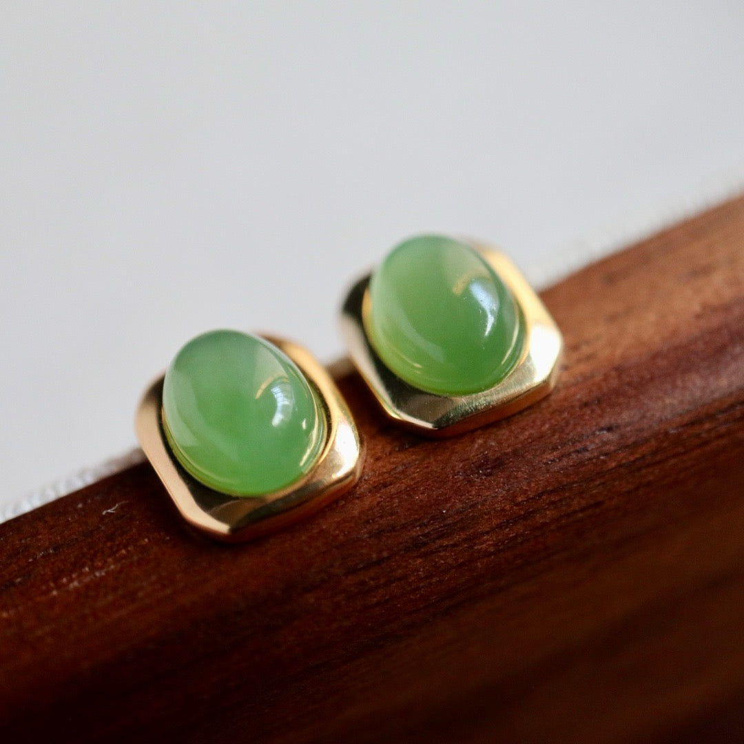 Natural Chrysoprasus Earrings