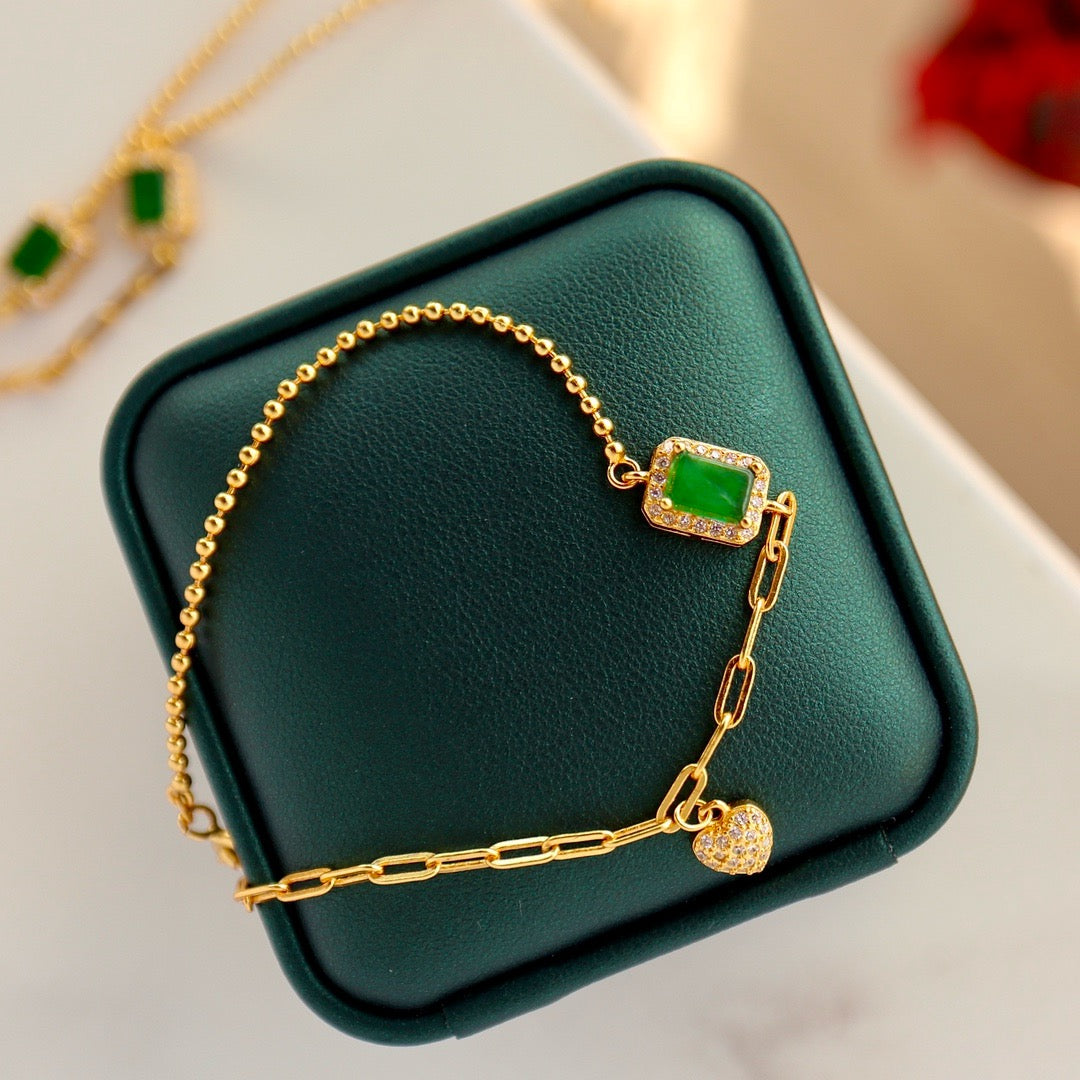 Natural Chrysoprasus bracelet