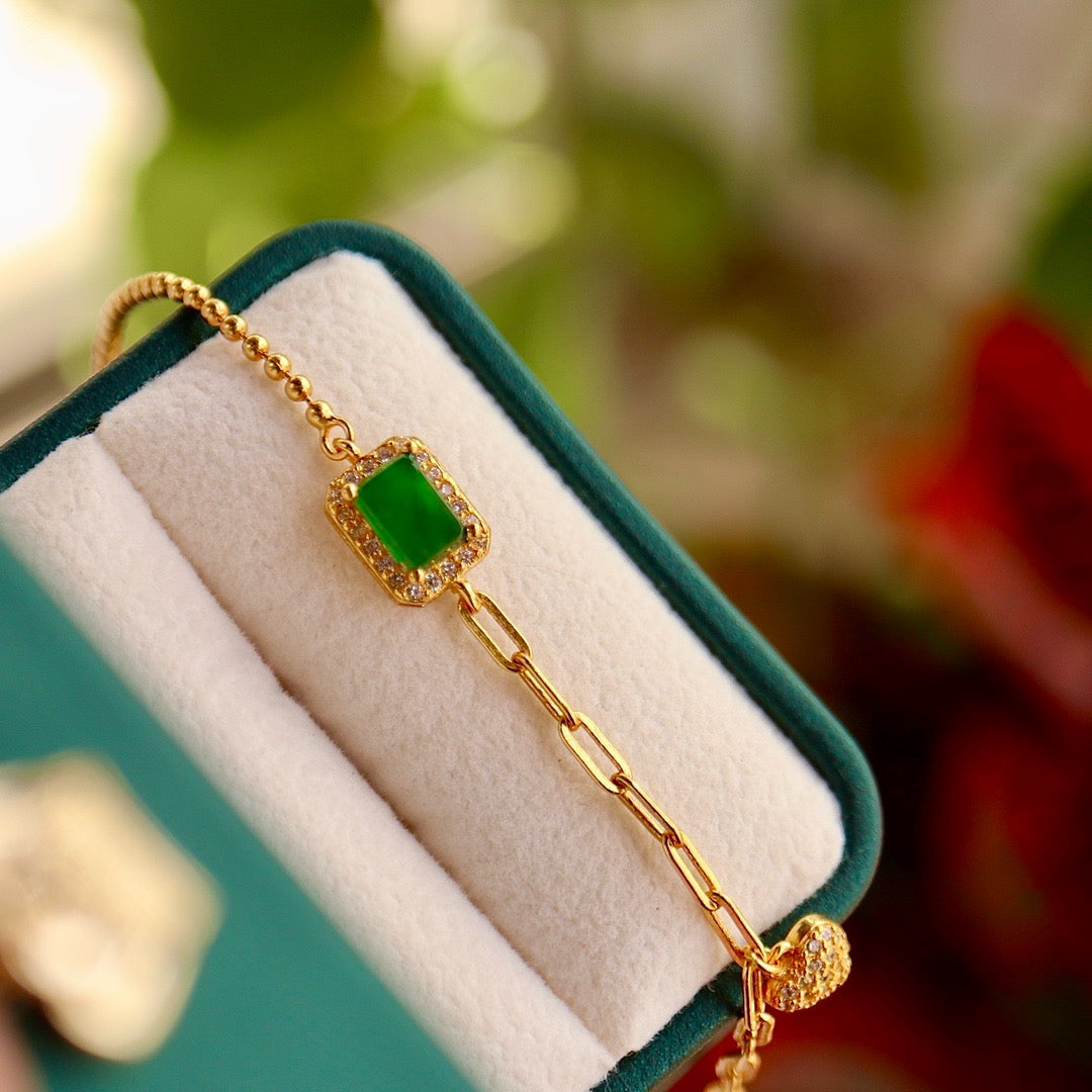 Natural Chrysoprasus bracelet