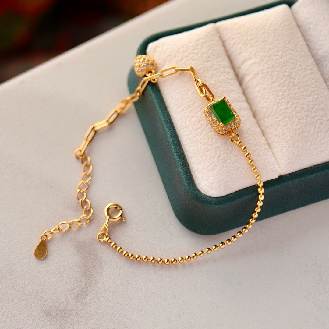 Natural Chrysoprasus bracelet