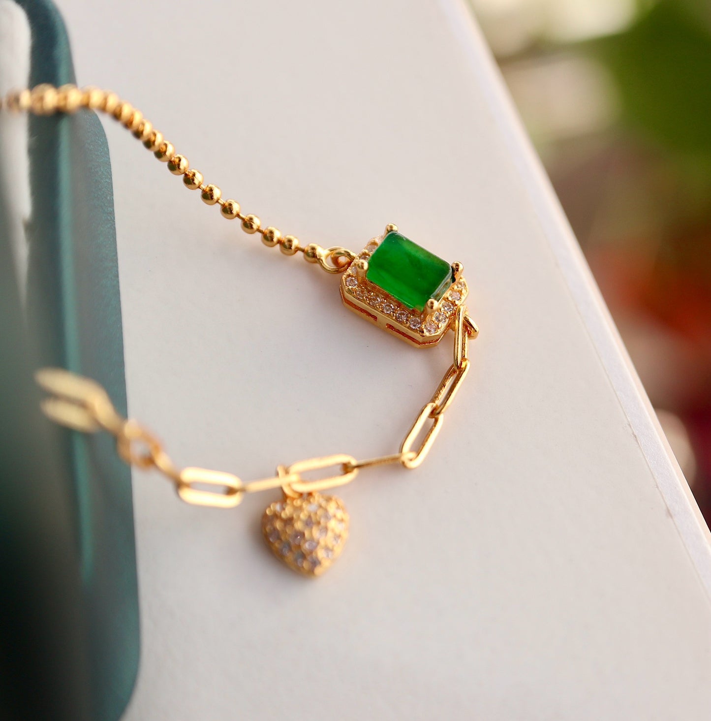 Natural Chrysoprasus bracelet