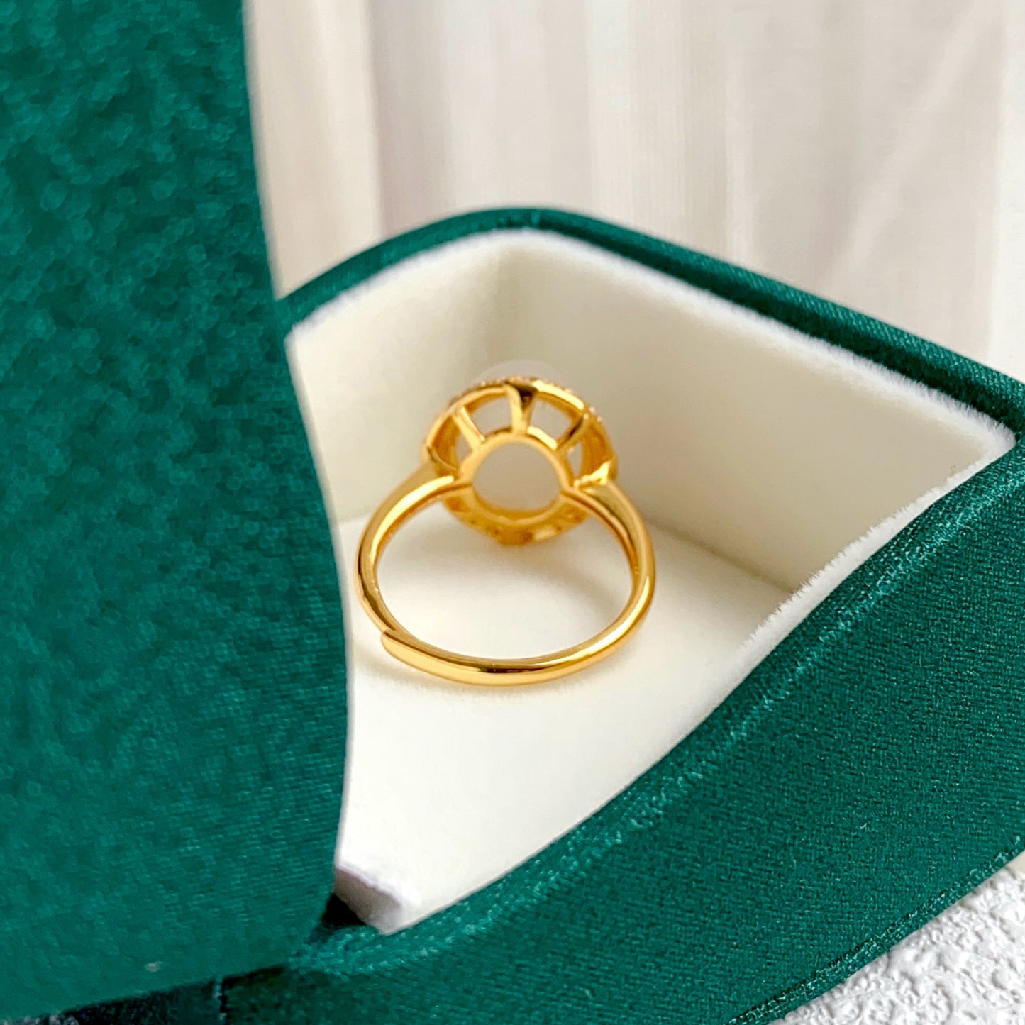 Nature Milky White HeTian Jadite Ring with Oval Shape( Adjustable)