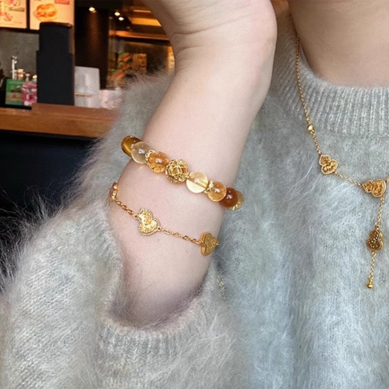 Fancy Nature Citrine Bracelet
