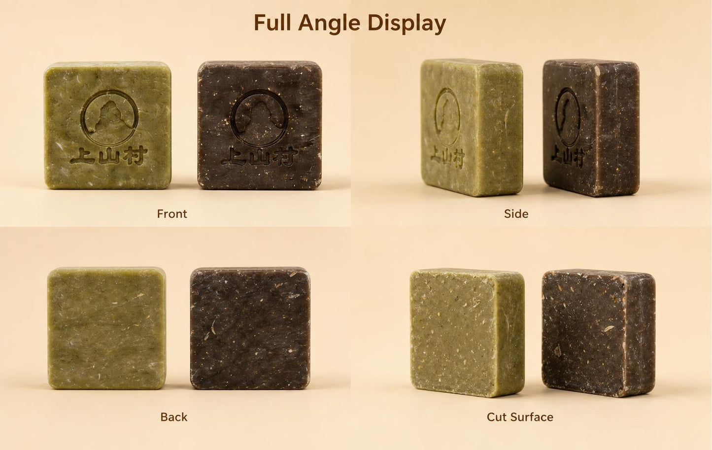 Ginseng Pine Shampoo Soap (Herbal skills Soap)and Ginseng And Rehmannia Shampoo Soap (Black Handcrafted Soap)