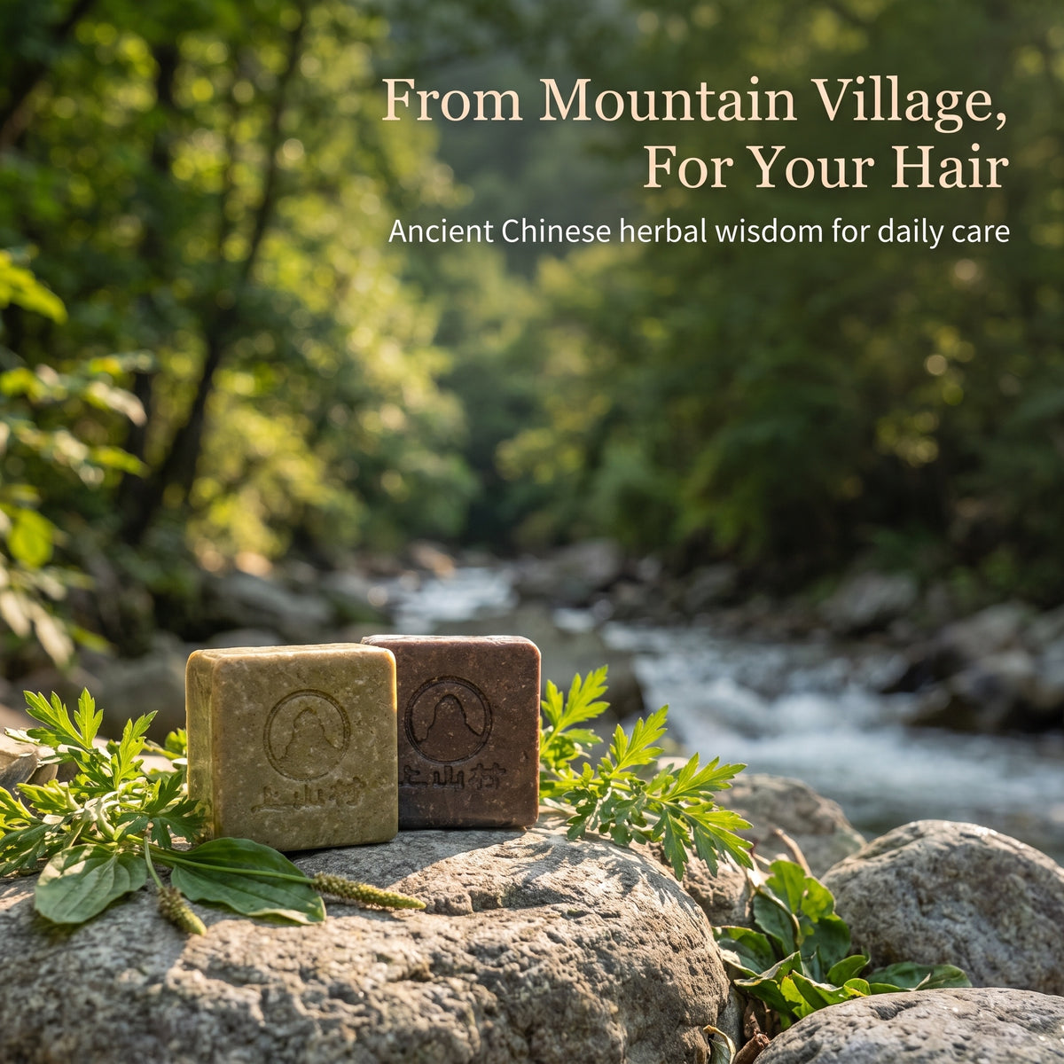 Ginseng Pine Shampoo Soap (Herbal skills Soap)and Ginseng And Rehmannia Shampoo Soap (Black Handcrafted Soap)