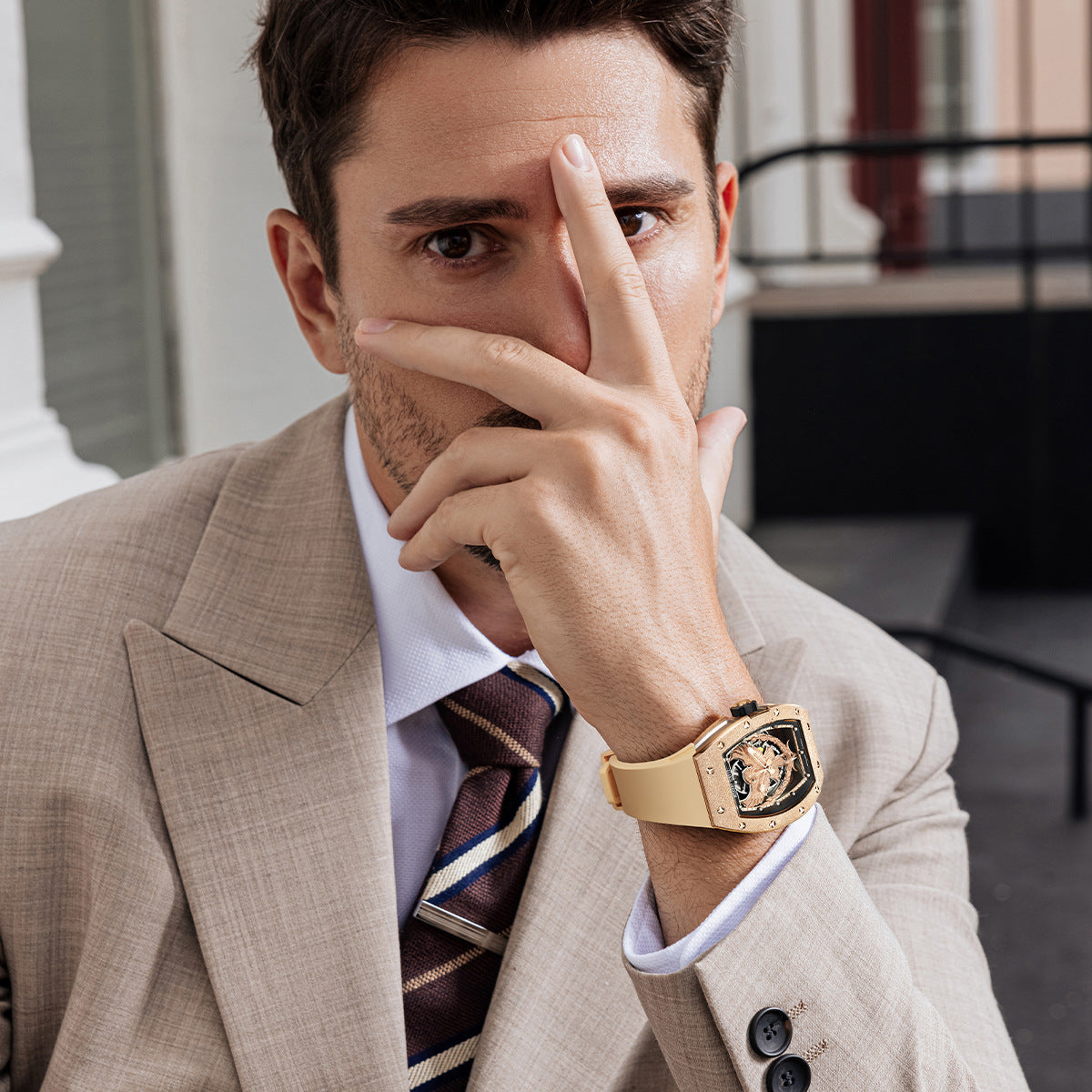 New pubilshed BONEST GATTI watch for man with Luxury gift Box