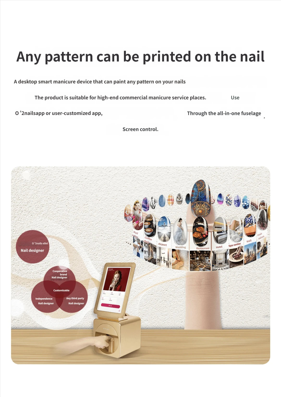 Commercial version AI beauty Nails machine