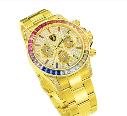 Lamborghini Golden Watch with Luxury gift Box