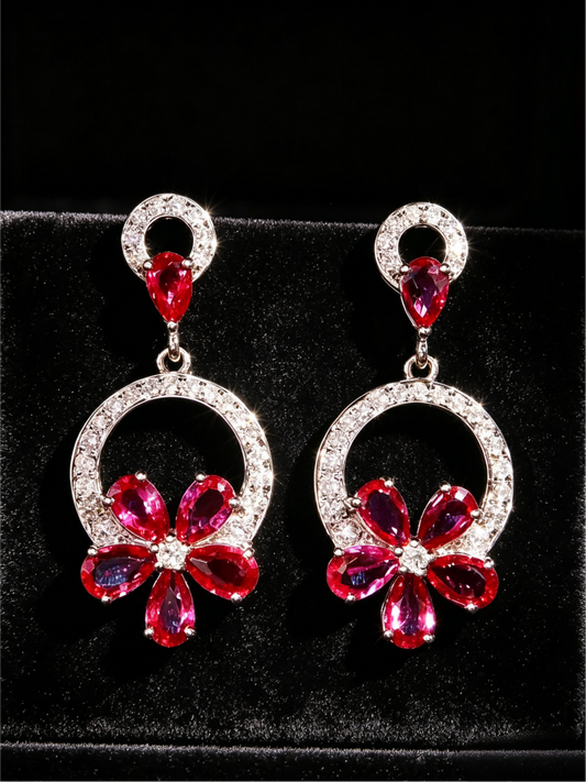 Bloom Ruby Earrings
