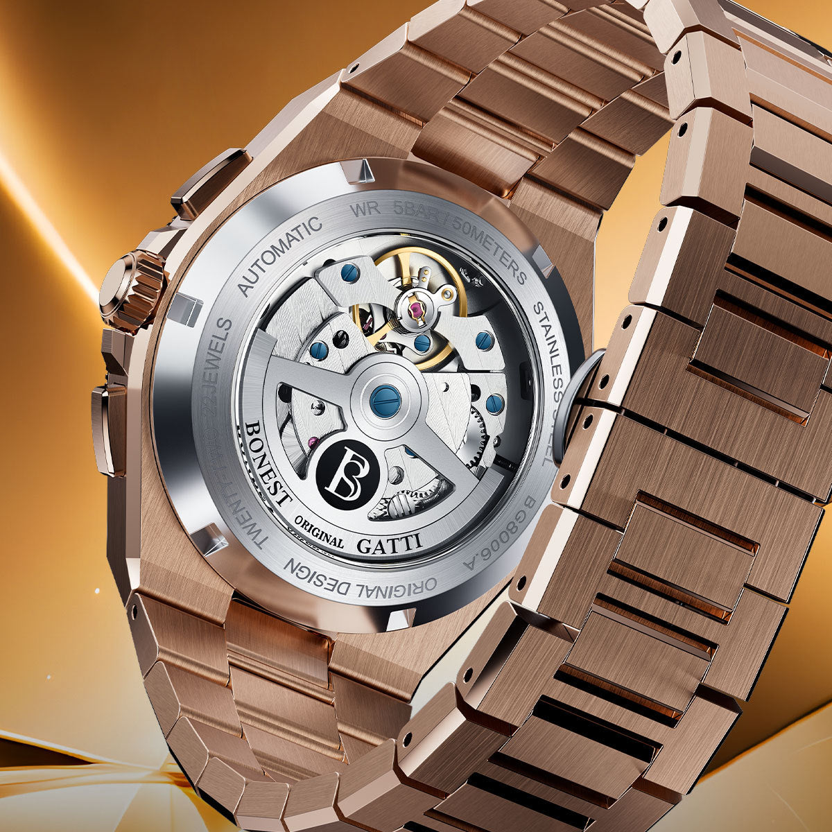 New pubilshed BONEST GATTI watch for man with Luxury gift Box