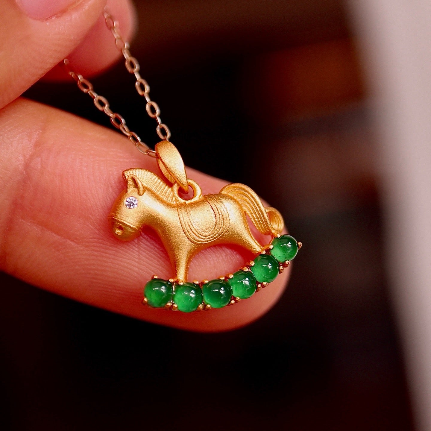 Sterling silver horse shape necklace