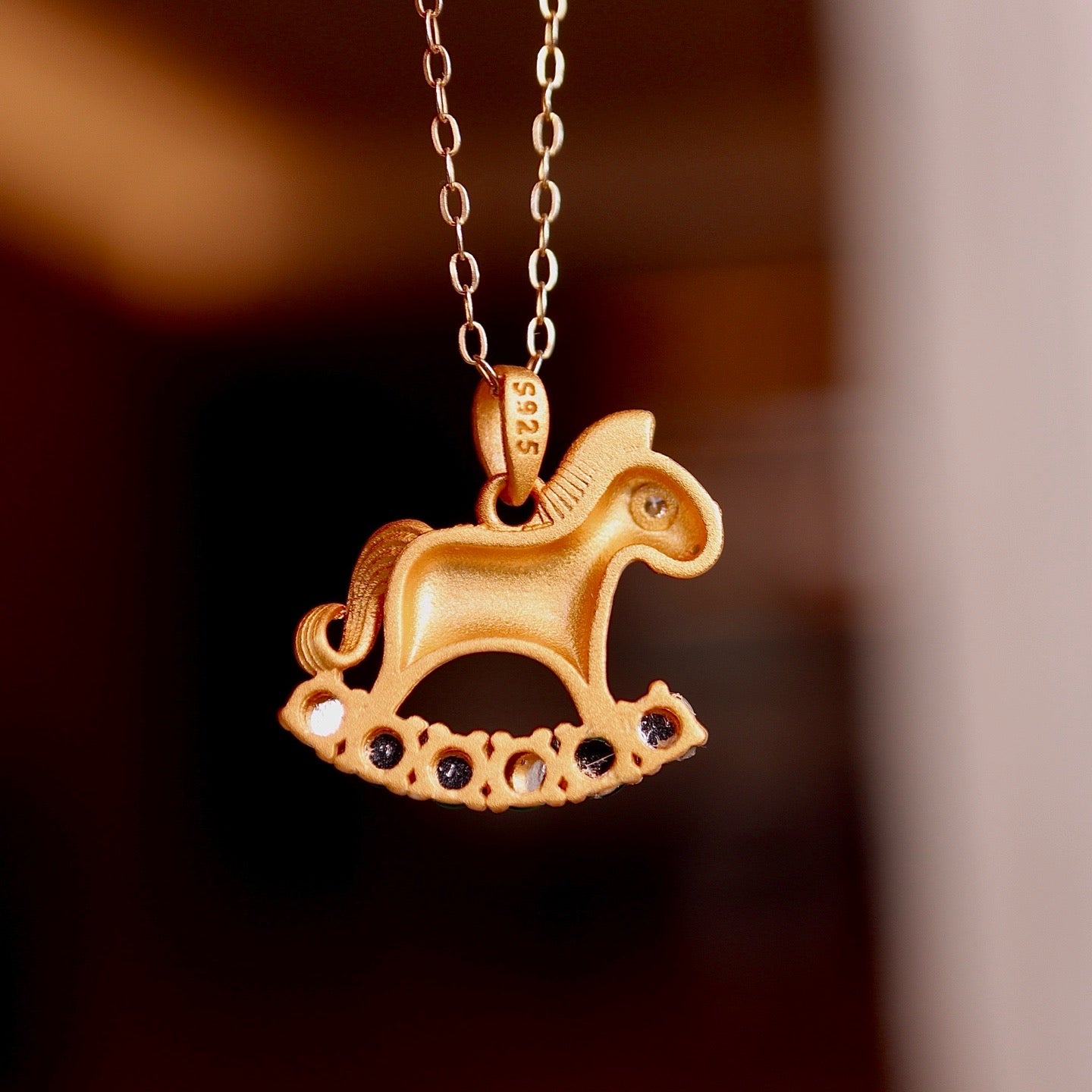 Sterling silver horse shape necklace