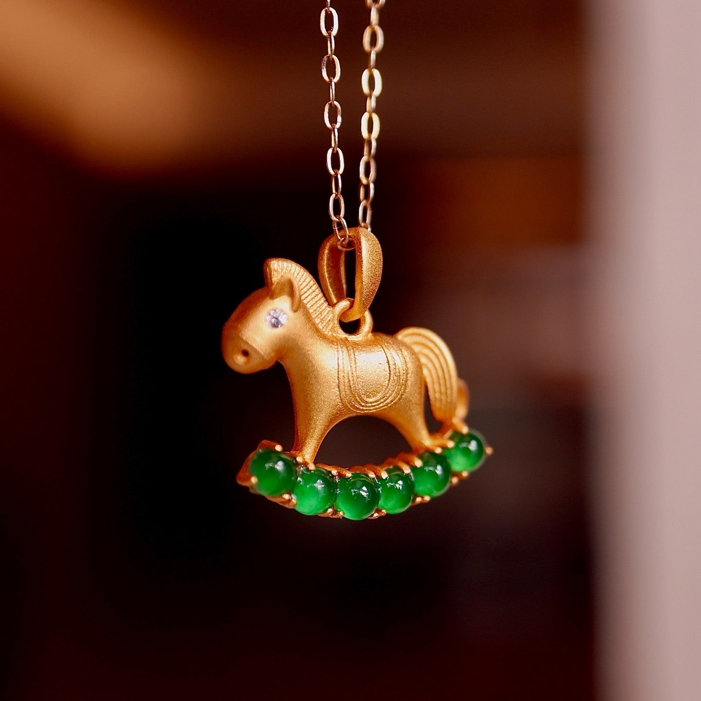 Sterling silver horse shape necklace