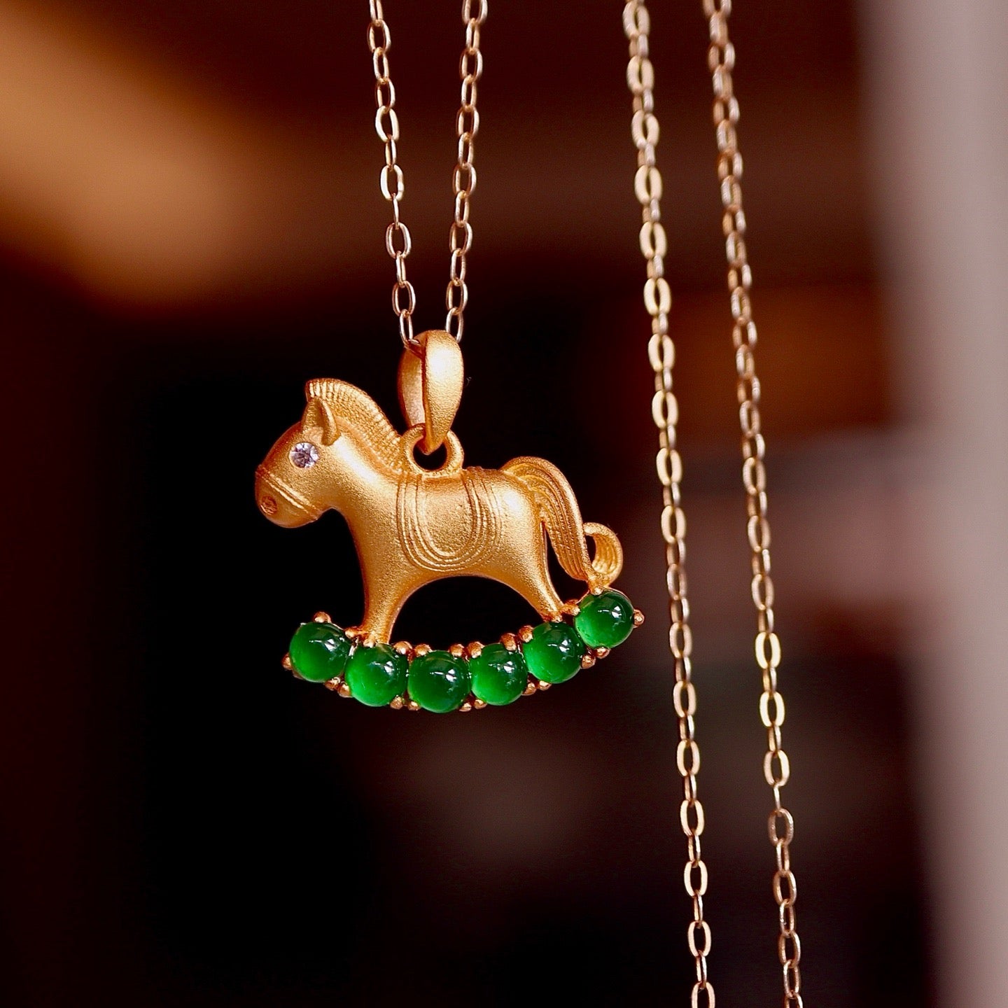 Sterling silver horse shape necklace