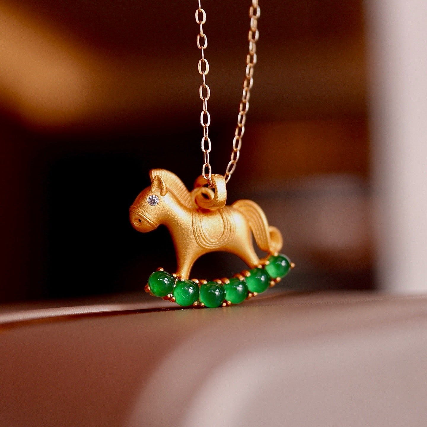 Sterling silver horse shape necklace