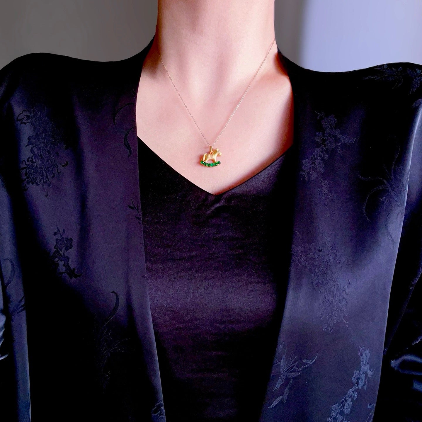 Sterling silver horse shape necklace