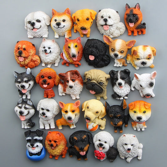 Cute Dog Refrigerator Magnets for Kitchen Home Class, Funny Decorative Fridget Magnets(28piece) Set