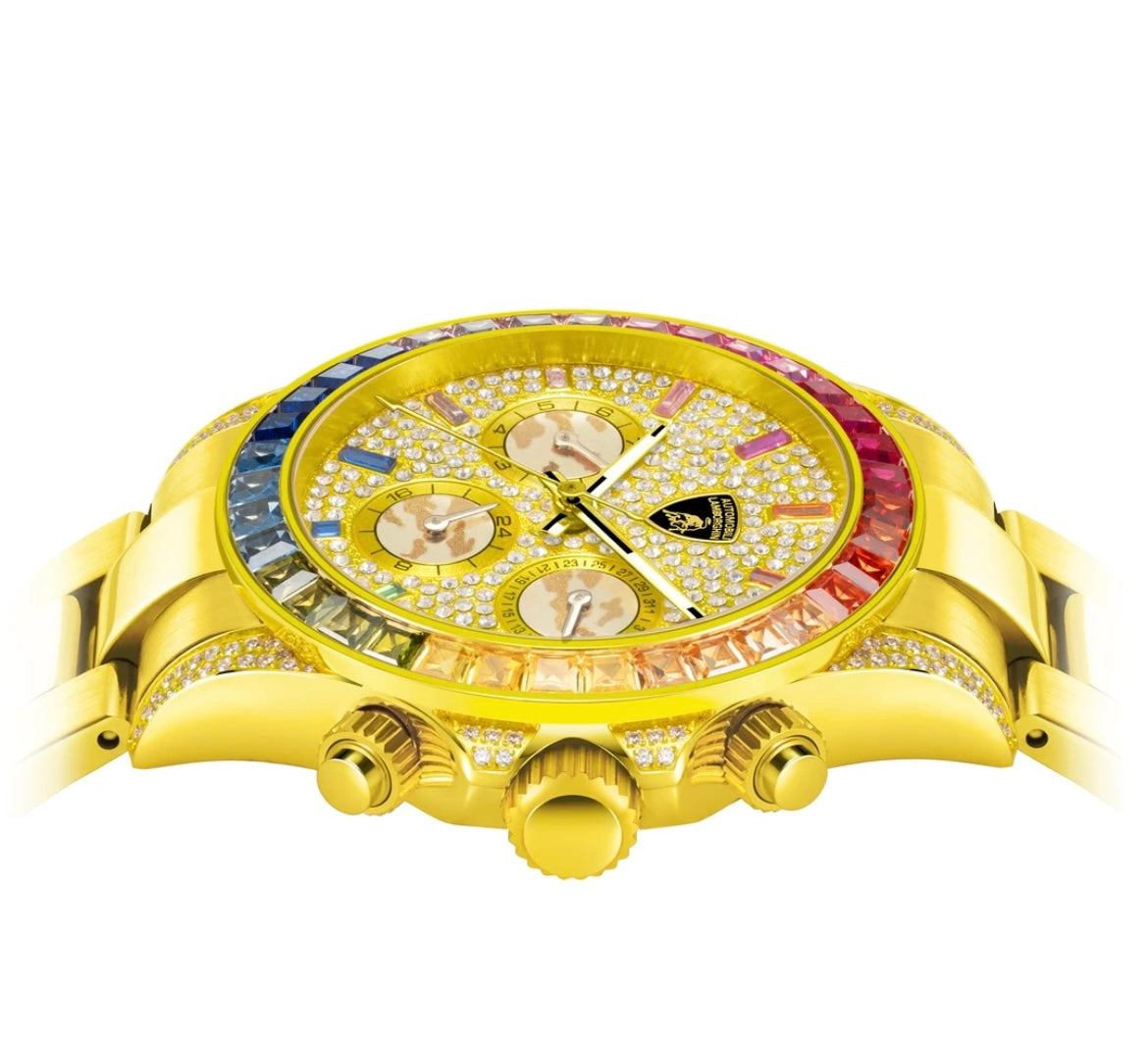 Lamborghini Golden Watch with Luxury gift Box