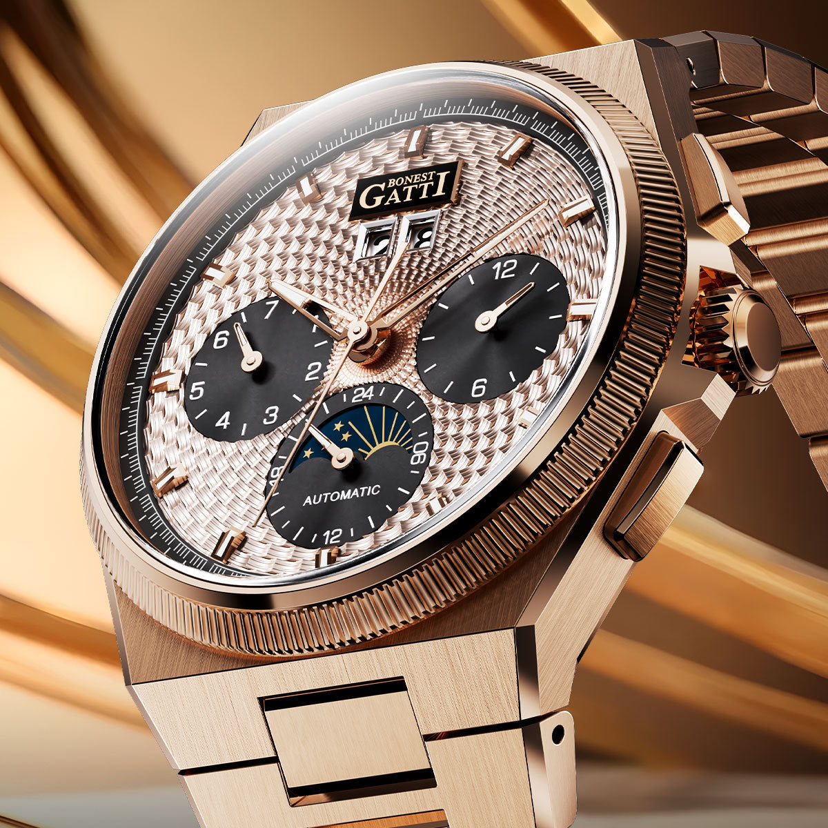 New pubilshed BONEST GATTI watch for man with Luxury gift Box