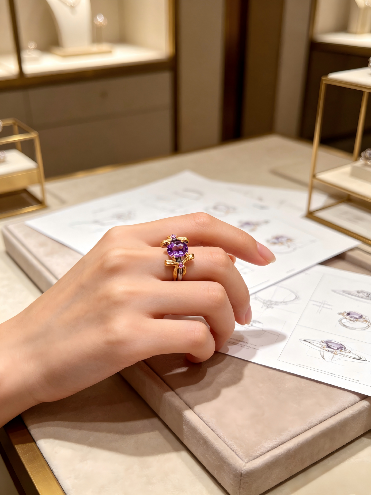 【Special Offer: $119】 Viral Bestseller | Natural Uruguayan Amethyst Ring