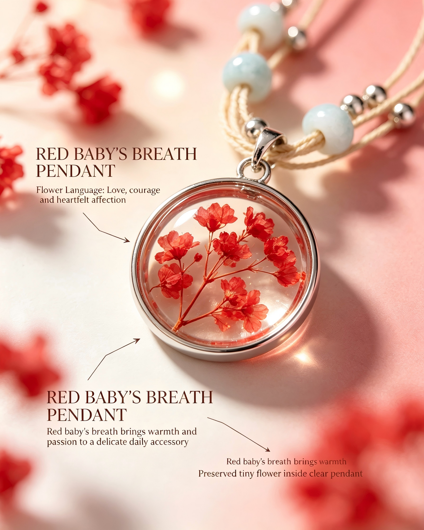 Floral Bracelet Blind Bag 9 Designs, Hidden Rare White Chrysanthemum Bracelet with "made with love" Heart & Four-Leaf Clover, Surprise Gift Jewelry for Ladies