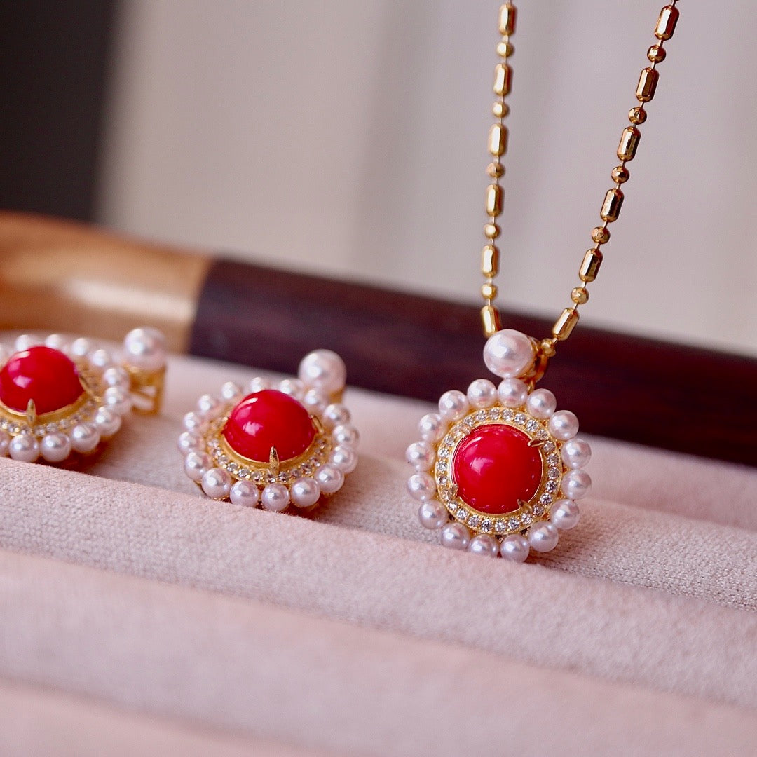 Hot-Selling Natural Red Coral Pendant( Necklace）