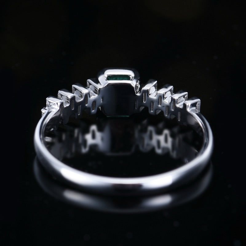 Square Shape nature Afghanistan Emerald Ring
