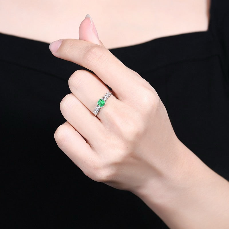 Square Shape nature Afghanistan Emerald Ring