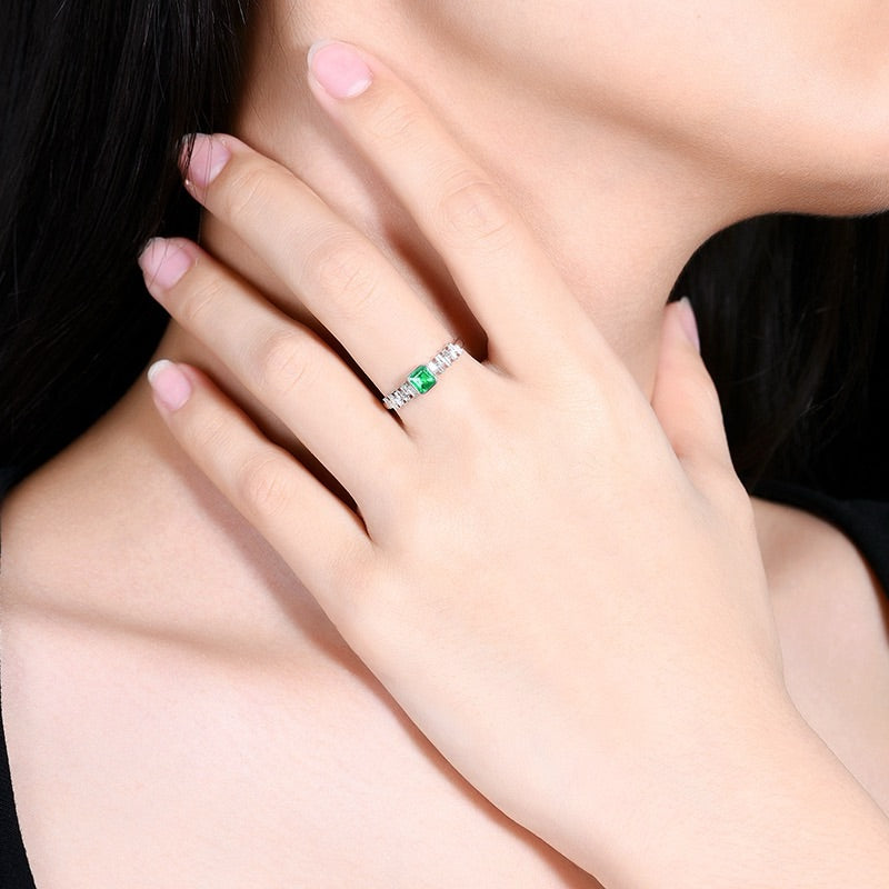 Square Shape nature Afghanistan Emerald Ring
