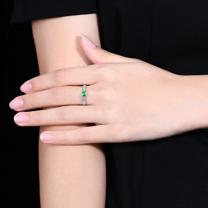 Square Shape nature Afghanistan Emerald Ring