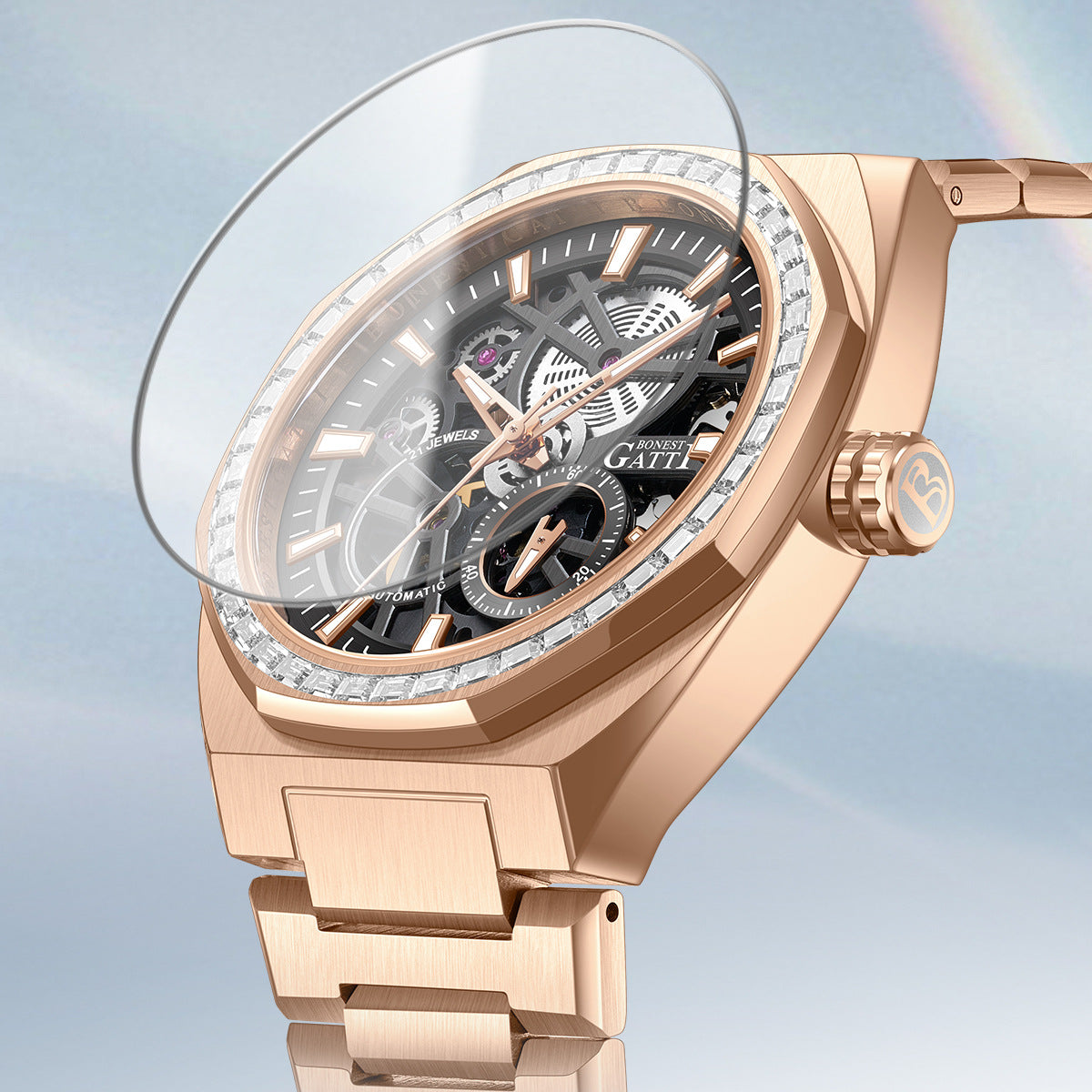 New pubilshed BONEST GATTI watch for man with Luxury gift Box